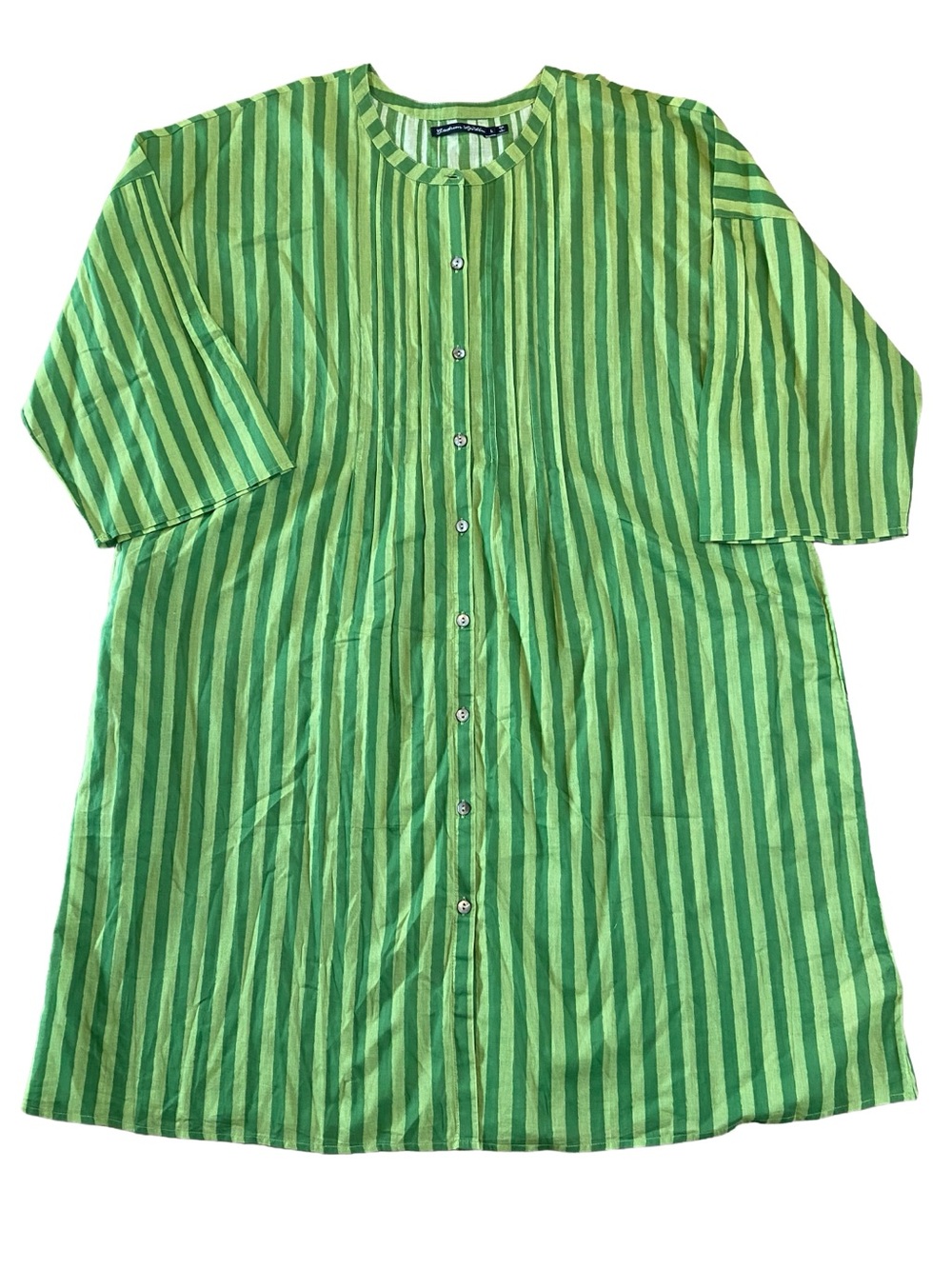 Gudrun Sjoden Green Striped Tunic Dress